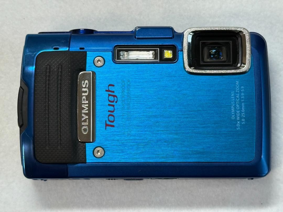 Olympus Stylus TG-835 Waterproof Shockproof GPS Camera Blue Used