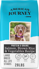 American Journey Salmon Dog Food 28lb Large Breed Brown Rice Joint Care 1.43 per pound