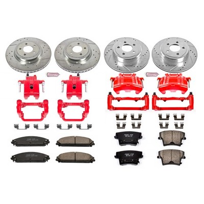 PowerStop Z23 Daily Driver Carbon-Fiber Ceramic Pads Drilled & Slotted Rotor & C