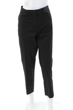 Brooks Brothers Womens Zipper Fly Mid Rise Pleated Dress Pants Black Size 12