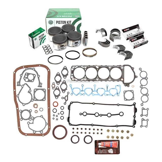 Full Gasket Set Pistons Bearings Fit 95-98 Nissan 240SX 2.4L DOHC KA24DE - Image 2 of 4