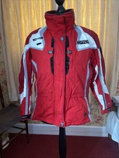 Spyder Ladies Red Ski Jacket With White And Silver Accents size 14