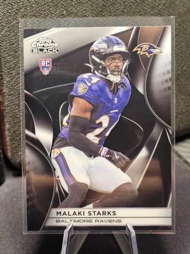 2025 Topps Chrome Black Malaki Starks RC #104 Baltimore Ravens Rookie