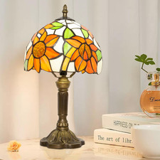 Ppbmocw Small Tiffany Table Lamp 3 Color Temperature 8 Inch Antique Stained