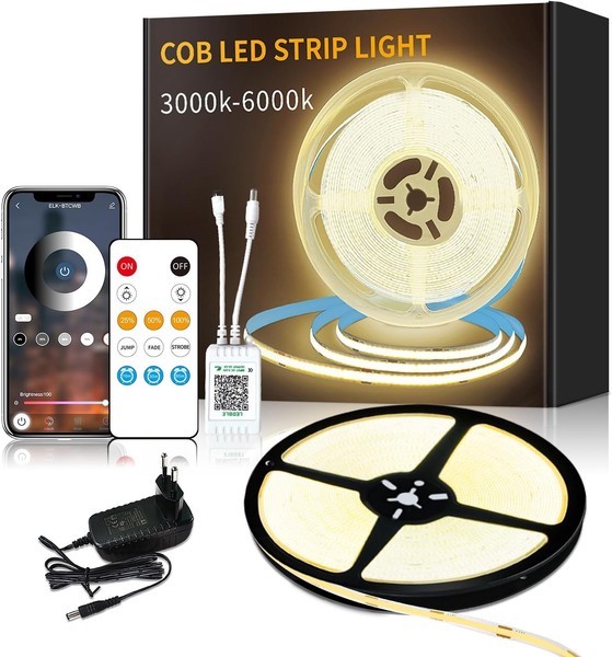 LED Strip 10M 3000K Warmweiß Dimmbar Mit APP Steuerung Und Fernbedienung-image