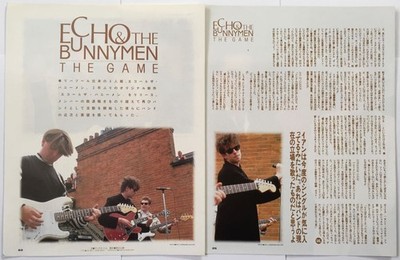 ECHO & THE BUNNYMEN Ian McCulloch 1987 Clipping Japan Magazine PG 9S 3PAGE