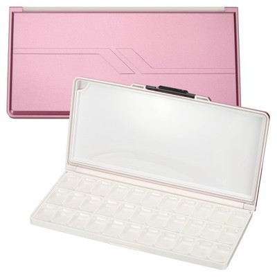 33 Wells Paint Storage Box, Airtight Folding Painting Palette, Bling Pink