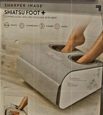 Sharper Image Shiatsu Foot Massager Heated Compression Rolling White