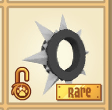Animal Jam Classic Black Long Spiked Collar -...