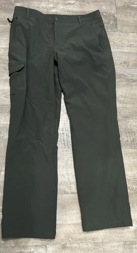 Eddie Bauer Pants Women’s 10 Green Fleece Lined Hiking Stretch Nylon Outdoors