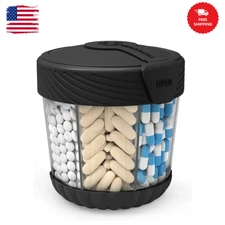 Portable Large Pill Dispenser with 7 Compartments, Pill Organizer for Travel