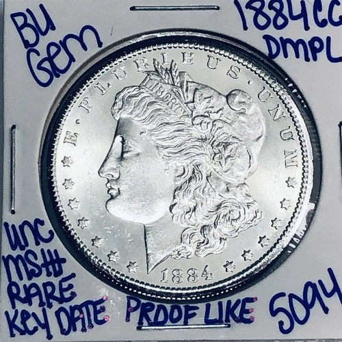1884 CC BU UNCIRCULATED MORGAN SILVER DOLLAR AUTHENTIC U.S. MINT KEY DATE 5094