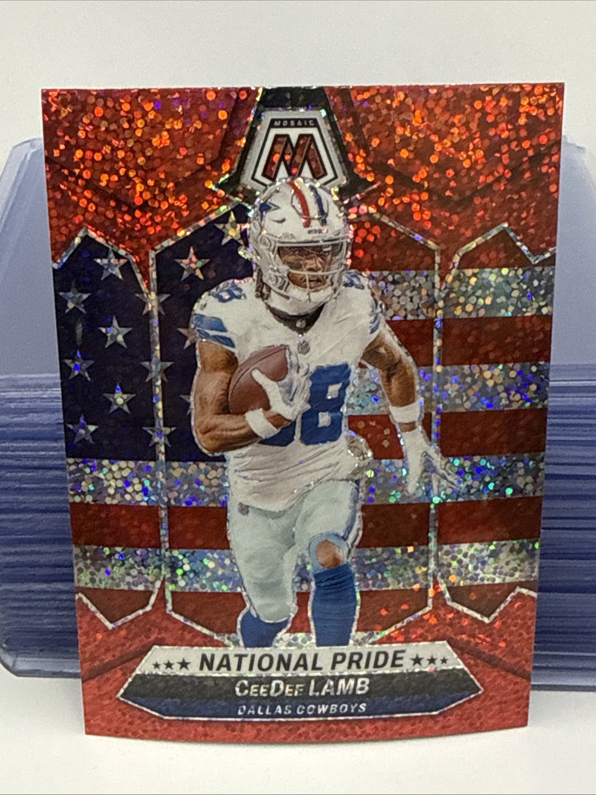 CEEDEE LAMB 2024 MOSAIC NATIONAL PRIDE RED SPARKLE SP COWBOYS Q1300