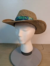 Vintage Panama Jack Original Straw Hat Mens Medium Beach Cruise Resort Wear