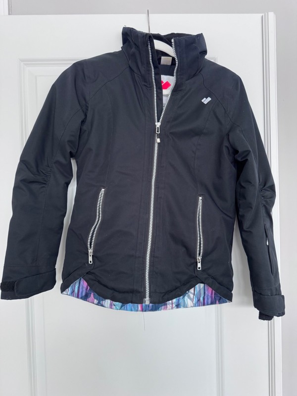Girls Obermeyer Snow Ski Snowboard Insulated Jacket Black Size M (10-12)