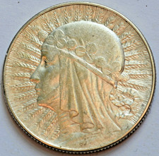 5 Zlotych 1934, Queen Jadwiga Poland, Silver coin