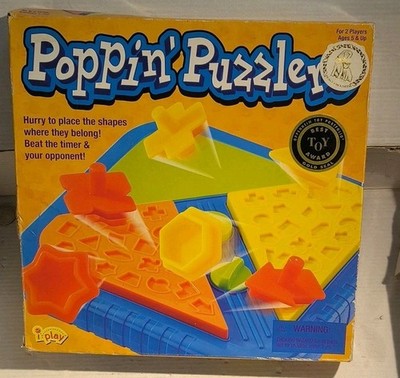 Poppin  Puzzlers RARE Game Iplay With Game Box  Tested NO INSTRUCTIONS Game EUC