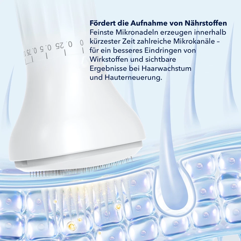 Derma Stamp Dermapen Microneedling Mesoroller 140 Edelstahl Nadeln mit Serumtank - Bild 3 von 4