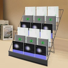 6 Tier Wire Countertop Rack Comic Book Rack Book Display Stand For Books DVD CD