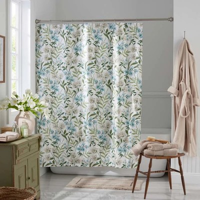 Gardenia Mist Premium Smooth Wrinkle-Free Sateen Shower Curtain - Cream Multi