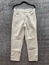 Calvin Klein Vintage 90s Easy Fit Mid Rise Straight Jeans White Mens Size 32