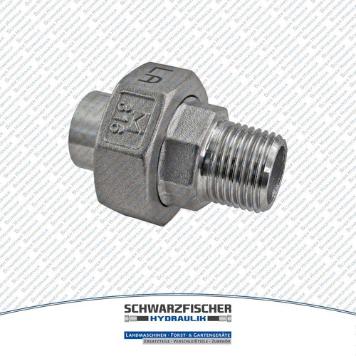 Verschraubung Edelstahl Schweißfitting konisch dichtend trennbar Fitting - Bild 4 von 4