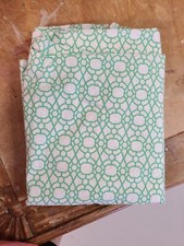 Pottery Barn Kids "Green  White Trellis Twin Flat Sheet