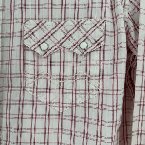 Cody James Pearl Snap Saw Tooth Hemd Herren Medium rot kariert Cowboy Rodeo Western - Bild 3 von 9