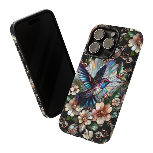 Hummingbird Phone Case, Faux Mother of Pearl Design | X122 - 第 44/272 張圖片