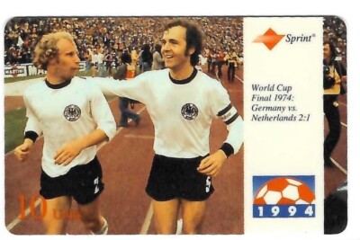 TK 595b TelefonkarteSprint Fußball WM 1994 in USA F. Beckenbauer & Berti Vogt 74