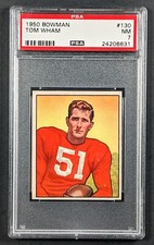 1950 Bowman #130 Tom Wham PSA NM 7 Chicago Cardinals