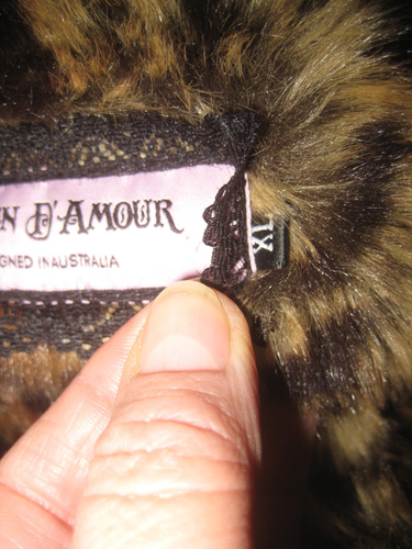 Kitten D'amour Animal Print/Leopard print Faux Fur Coat/Jacket size XL or 12-16 - Picture 14 of 14