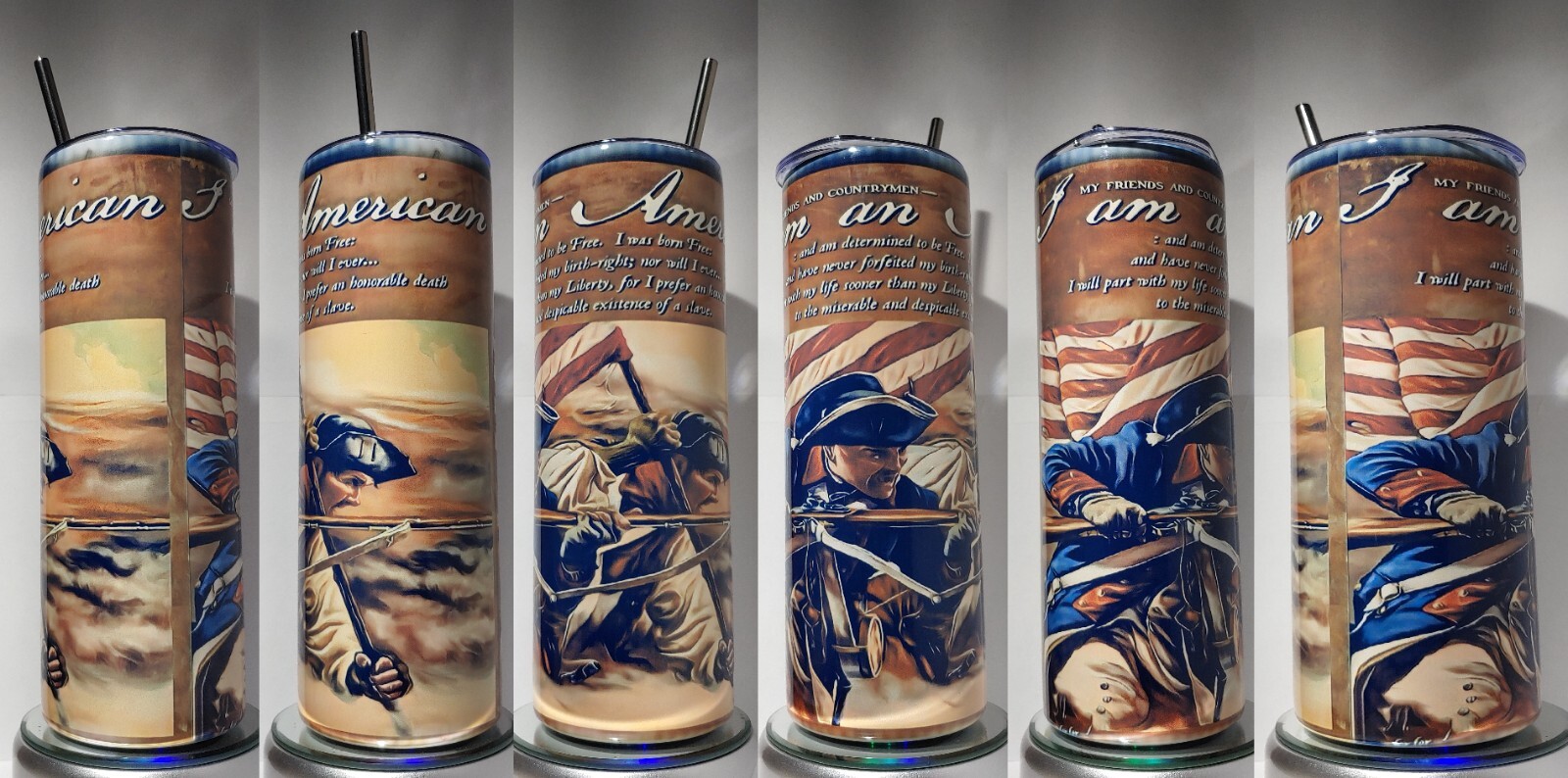 20oz Stainless Steel Tumbler with Straw and Cleaner - American Made