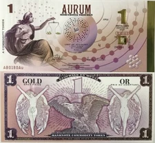 Aurum 1 Metallism Gold Commodity Token Series AB 2021 Polymer