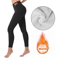 Womens Winter  Warm Sherpa Fleece Lined Leggings Thick Cashmere Thermal Pants XS