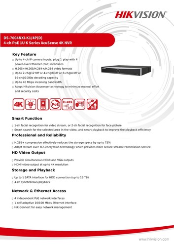 HIKVISION 8MP IP NVR 4/8/16CH 4K NVR CCTV POE SYSTEM HDD VIDEO RECORDER SECURITY - Picture 6 of 25