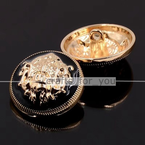 6PCS ANTIQUE PATTERNED 10MM-28MM METAL SHANK BUTTONS CLOTHING BAG SEWING CRAFT - Picture 11 of 15