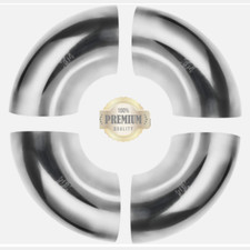 4 Pack 304 Stainless Steel Mandrel Bend Elbow 90 Degree Exhaust Elbow Pipe 2.5