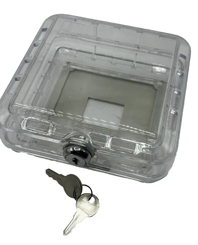 GRAINGER 4E644A Tamper Resistant Thermostat Guard With Key, Security Cap