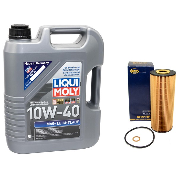 MotoröL ÖLfilter SH414P Set MOS2 Leichtlauf 10W-40 5 Liter FüR Daewoo Musso-image