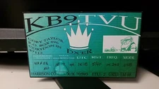 amateur ham radio QSL postcard KB9TVU comic Cory Taylor 1999 Corydon Indiana