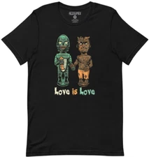 NEW Creepy Co. LOVE IS LOVE Universal Classic Monsters Pride Tee T-Shirt XS Only