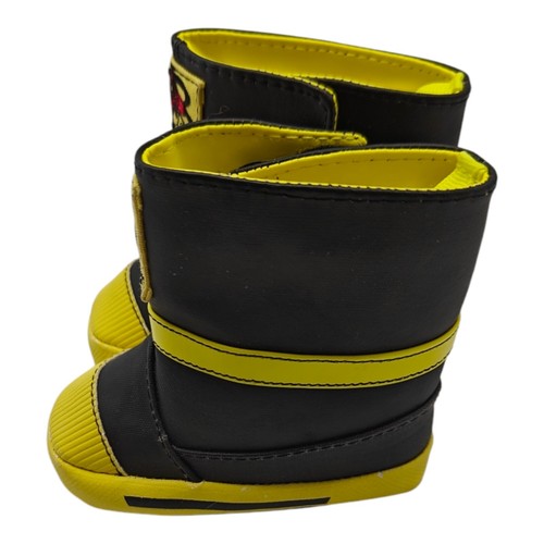 Trimfoot Little Fire Fighter Black Yellow Boots Baby Sz 2 - Picture 5 of 7