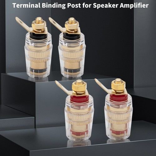 4PCS 4mm Gold plated Socket Binding Post Banana Plug Speaker Terminal Amplifier - 第 2/17 張圖片