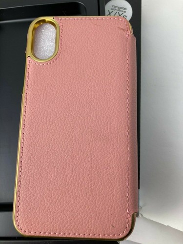 Platinum - Folio Wallet Case cover for Apple iPhone X and XS 5.8" Deep Pink - Picture 4 of 4