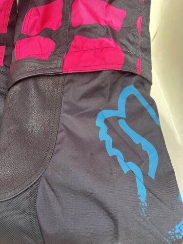 FOX Racing Switch Motocross/Dirt Bike Pants Black/Pink/Blue Women's Size 6 - Foto 6 di 13