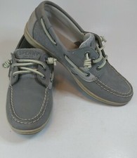 Sperry Top-Sider Women's Bluefish 3-Eye Light Grey Boat Shoe 7M STS95710 L-15