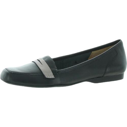 Array Womens Marlowe Leather Square Toe Slip On Penny Loafers Shoes BHFO 2358 - Picture 1 of 17