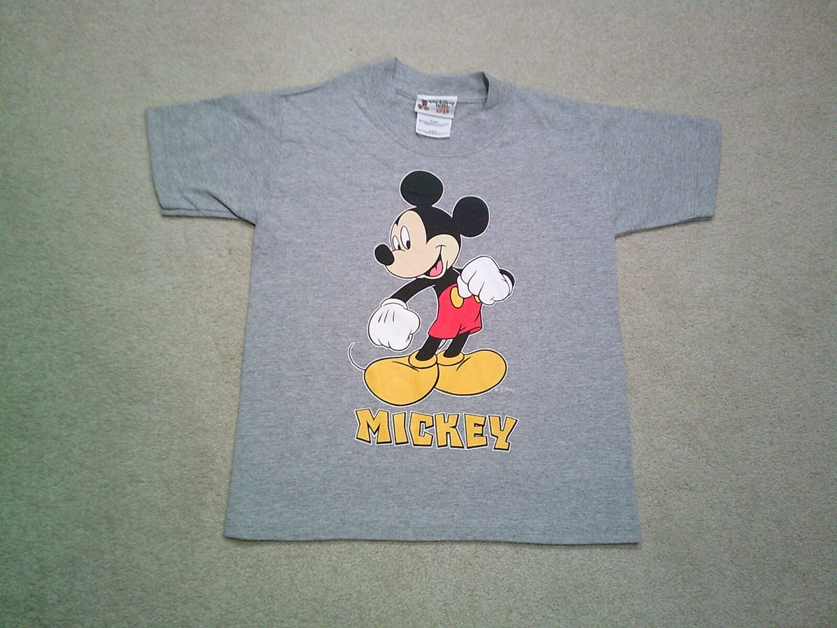 トップス 90s disney mickey T-shirt L Special Vintage Mickey Mouse shirt All Over Print Pin striped 90s