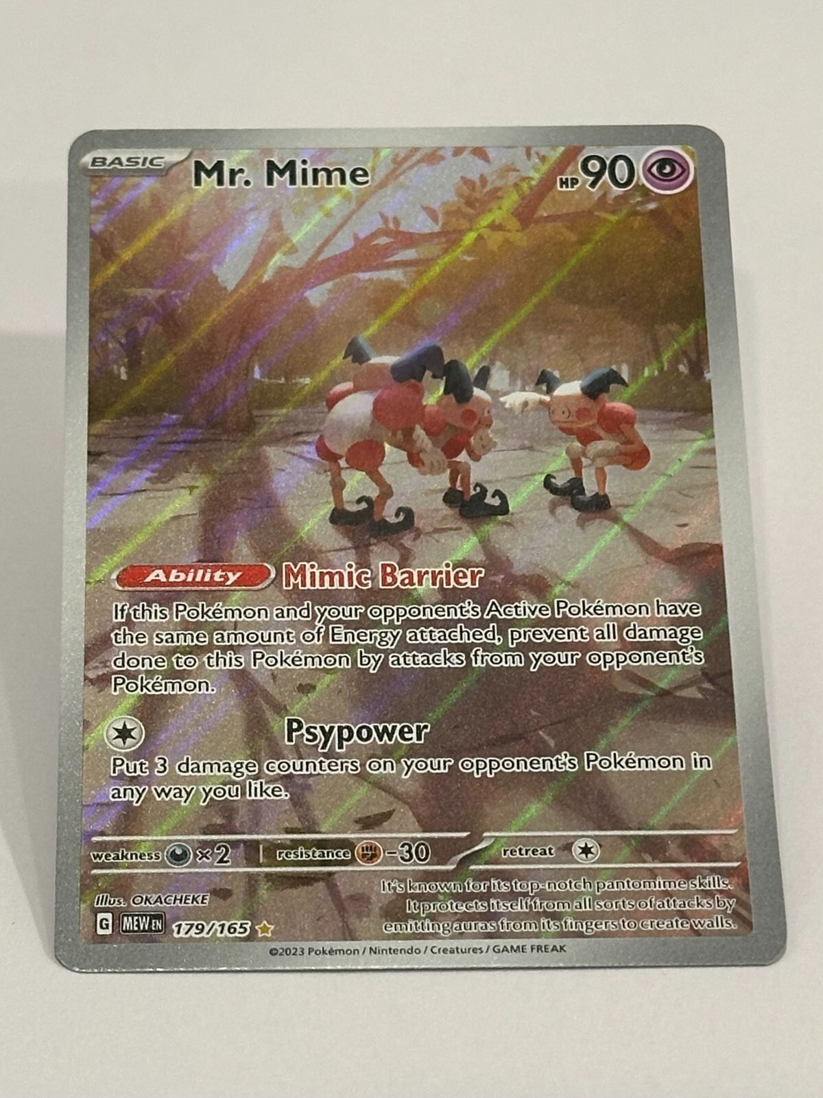 Pokemon Mr. Mime 179/165 Scarlet & Violet 151 Holo NM/Mint